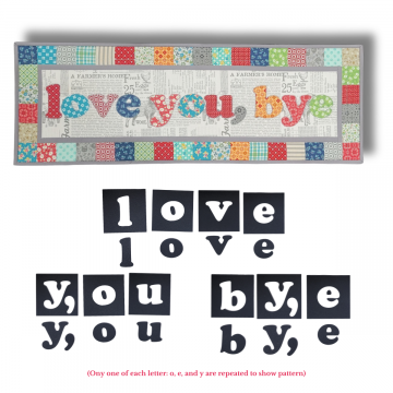 "Love you, Bye" Door Topper Pattern and Templates